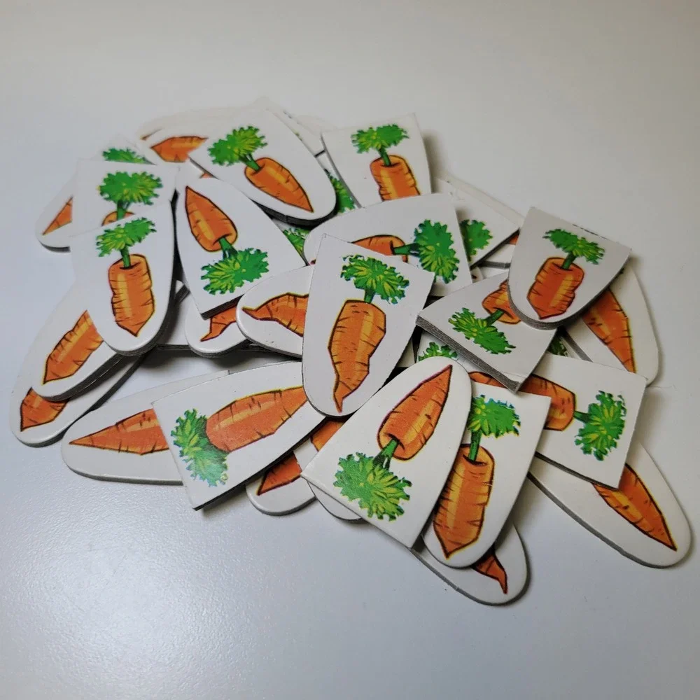 Warner Bros‎ Bugs Bunny Game Carrot Replacement Pieces Cardboard Tokens